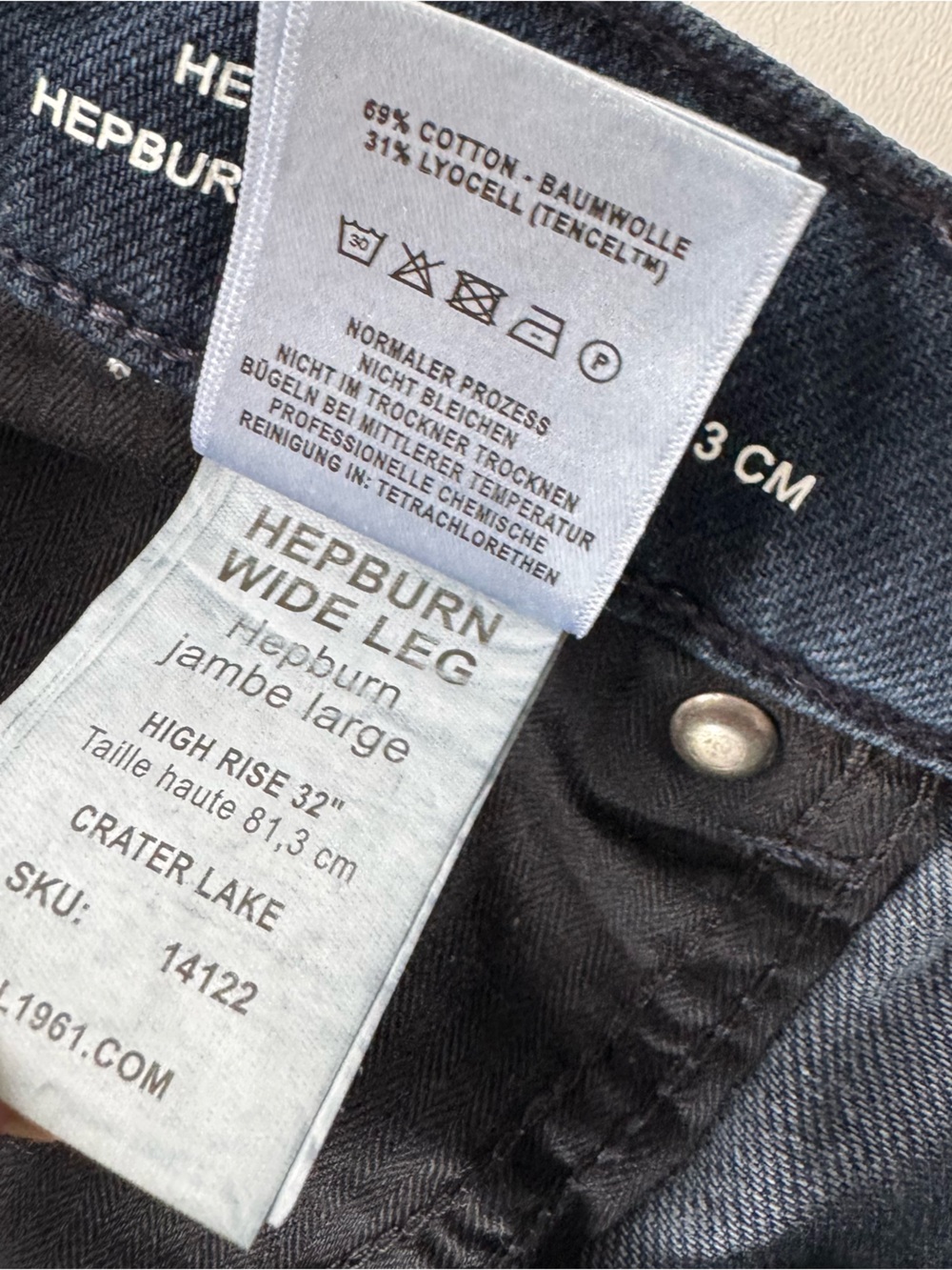 DL1961 Hepburn Wide Leg High Rise Vintage 32" Jeans | 30 NWT - Picture 10 of 13